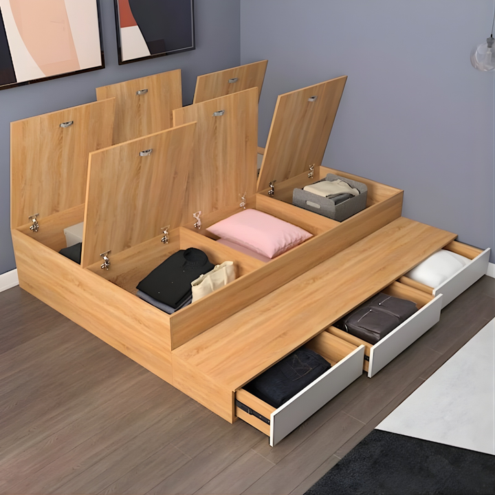 PIPREN Minimalist Platform Storage Bed