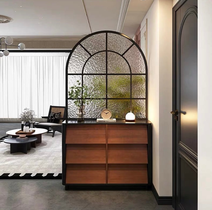 BELVEDERE Modern Sideboard With Arched Glass Partition - Cassa Haus Singapore