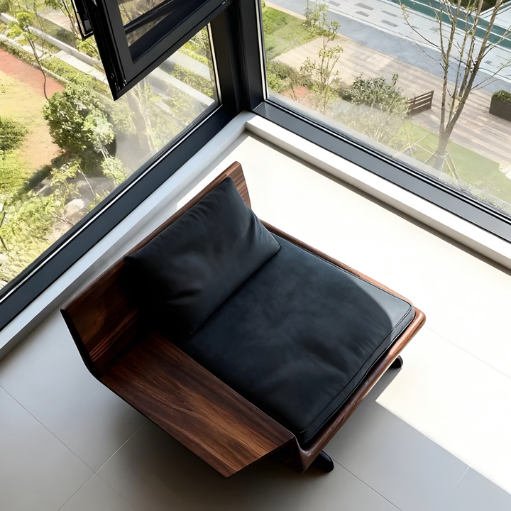WALQEN Black Walnut Wood Sofa Chair - Cassa Haus Singapore