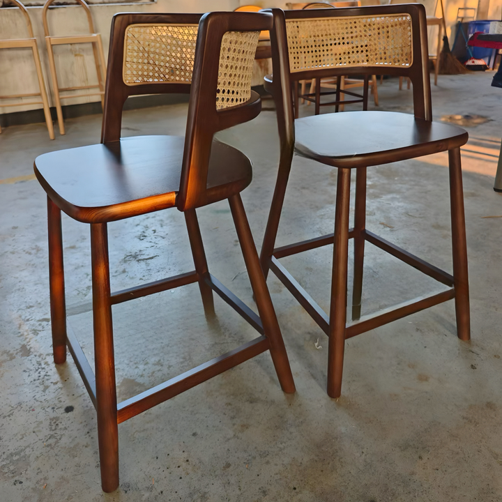 MAVIRO Modern Rattan Bar Chair