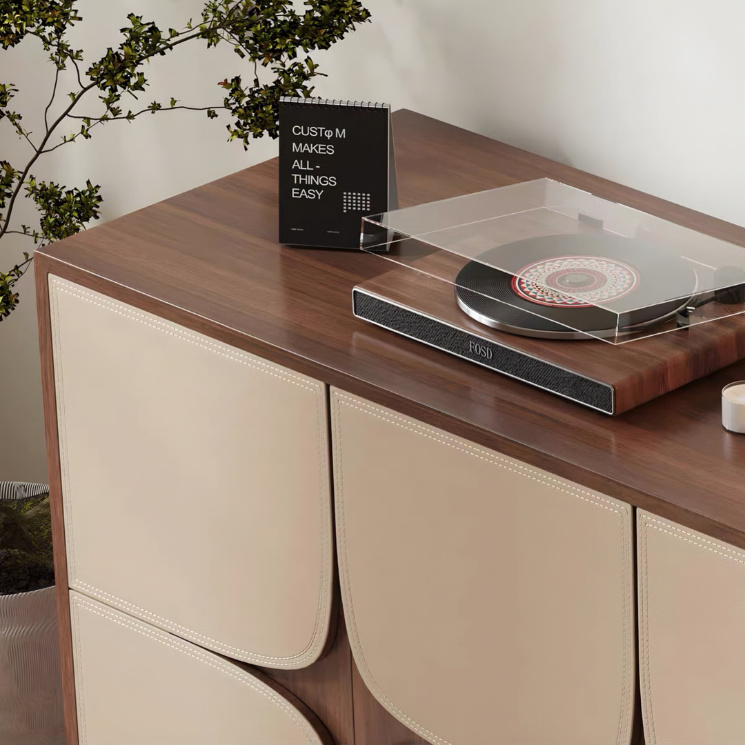 VALSERO Modern Saddle Leather Sideboard - Cassa Haus Singapore