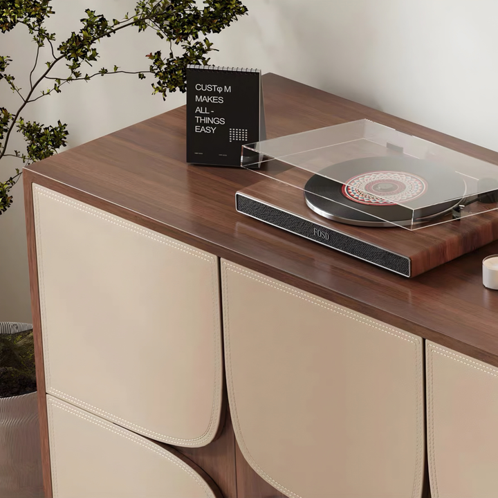 VALSERO Modern Saddle Leather Sideboard - Cassa Haus Singapore