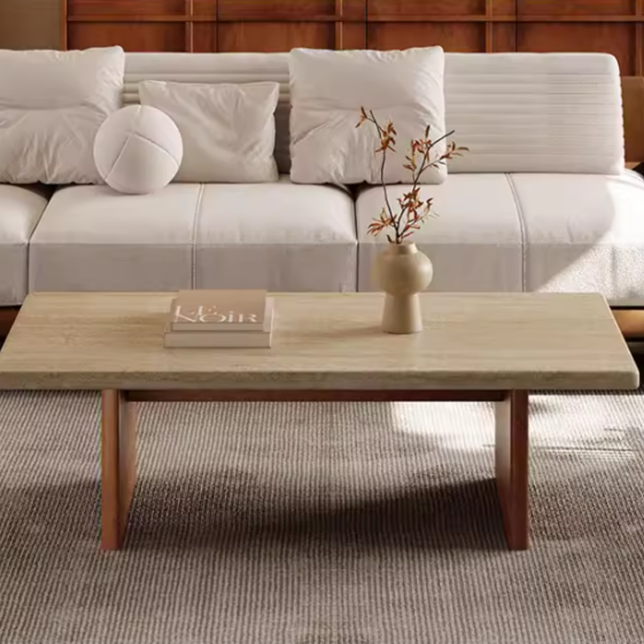 KASSEL Modern Travertine Coffee Table