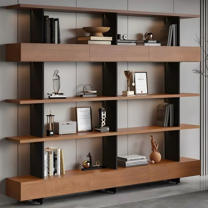 LUNAVIER Modern Solid Wood Display Shelves - Cassa Haus Singapore