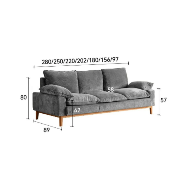ORENDO Japanese Fabric Sofa