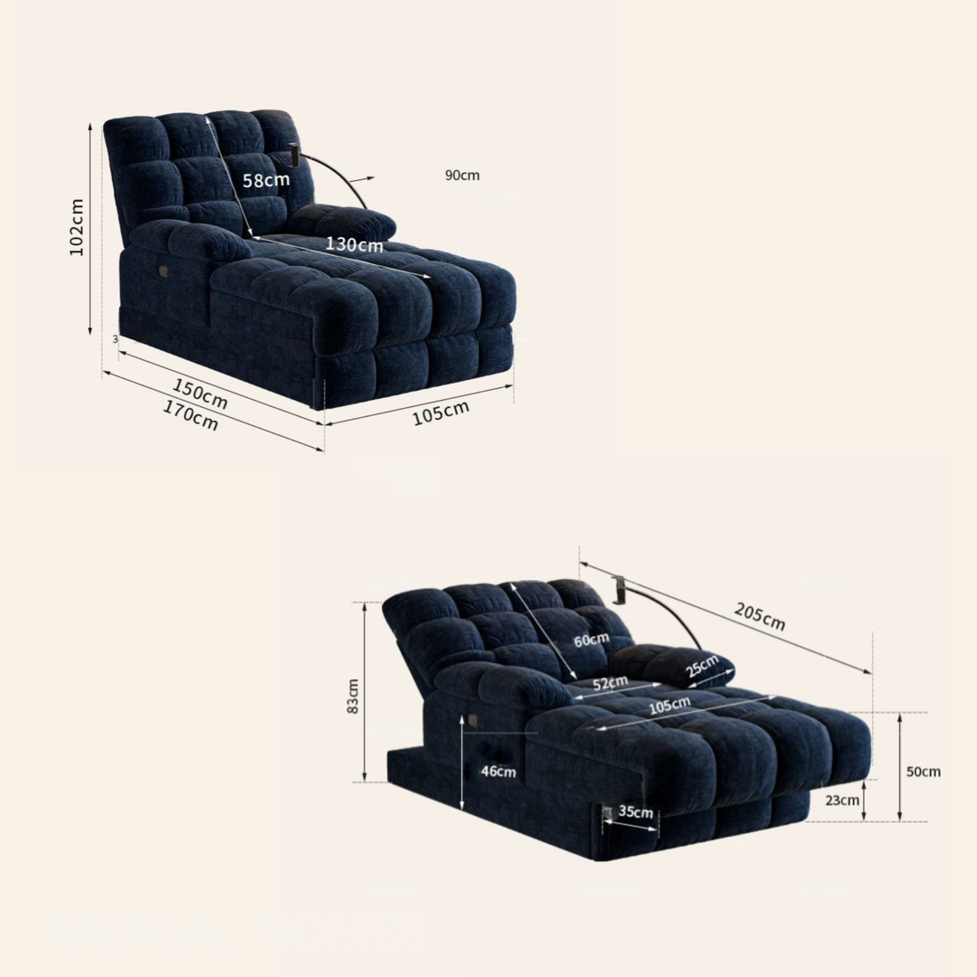 GAVIK Modern Electric Lounge Chair Recliner - Cassa Haus Singapore