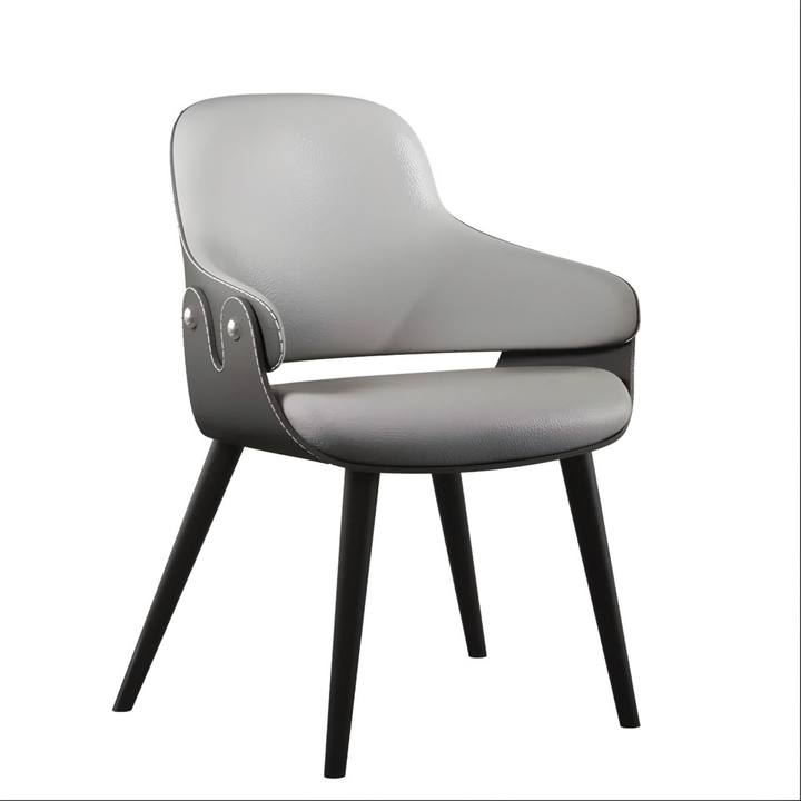 DOMINIC Modern Leather Dining Chair - Cassa Haus Singapore