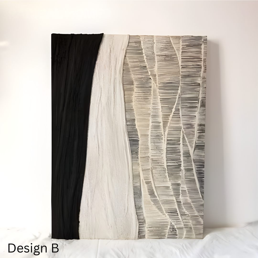 SOLVANE Hand-Painted Minimalist Abstract Oil Painting