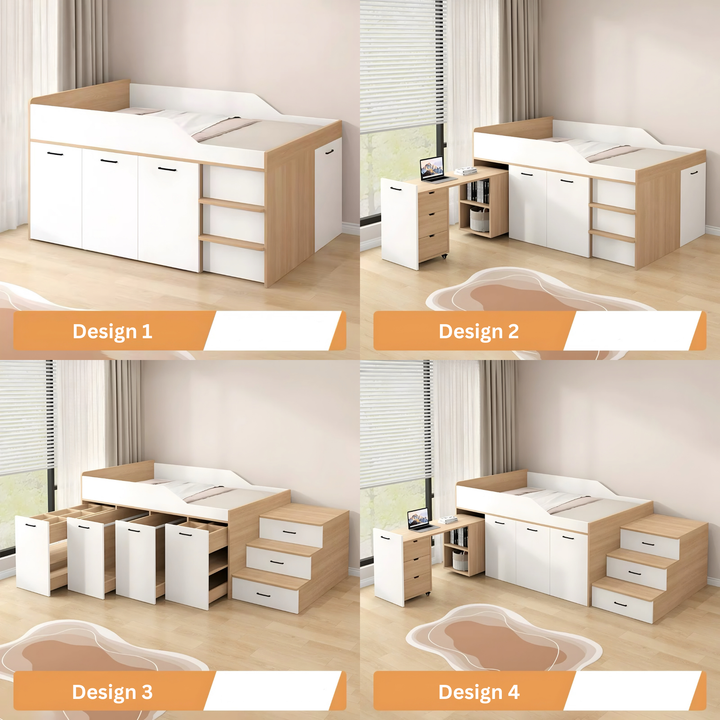 NARO Modern Multipurpose Storage Bedframe