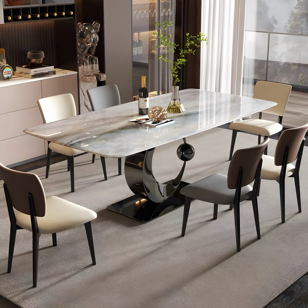 VORTEX Modern Sintered Stone Dining Table - Cassa Haus Singapore