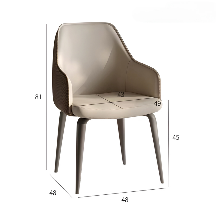FLORENTIA Modern Leather Dining Armchair