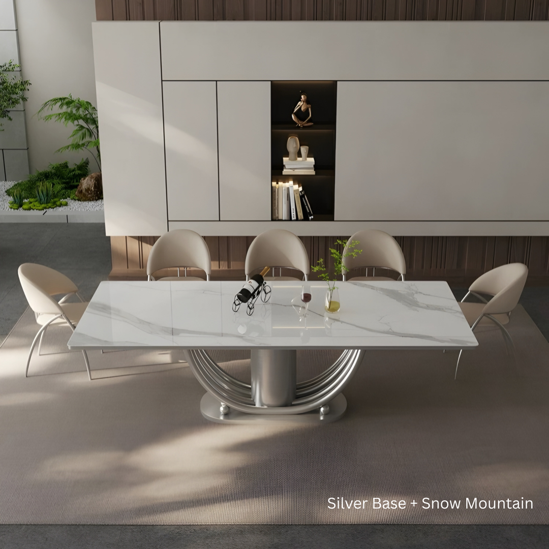 AURIC Modern Marble Dining Table - Cassa Haus Singapore