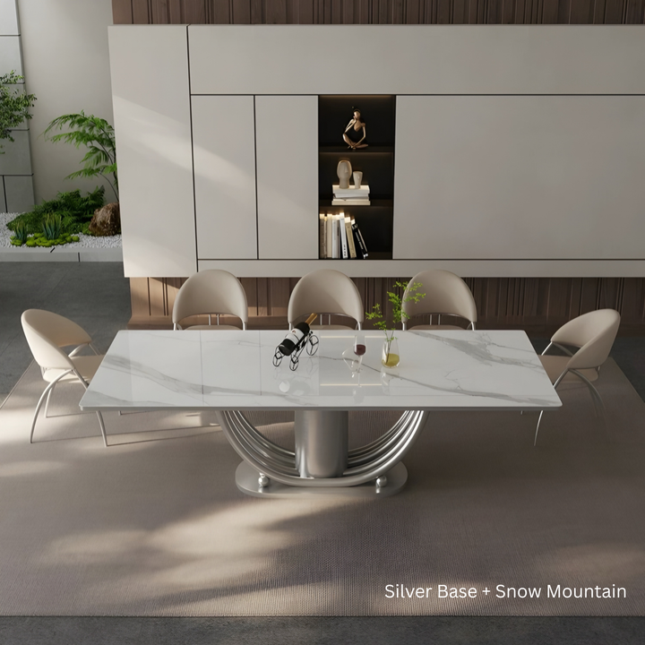 AURIC Modern Marble Dining Table - Cassa Haus Singapore