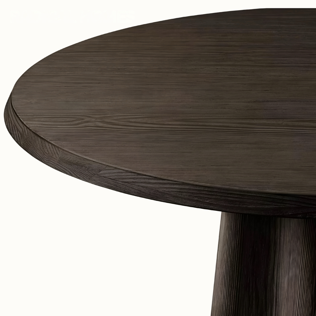 SOLENNE Modern Solid Wood Round Dining Table