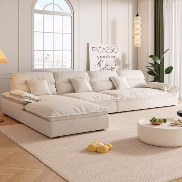 KORVIN Modern L Shape Fabric Sofa