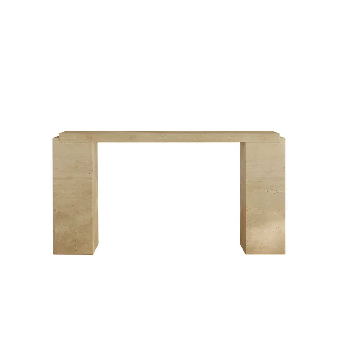 CALVORA Wabi Sabi Travertine Console Table