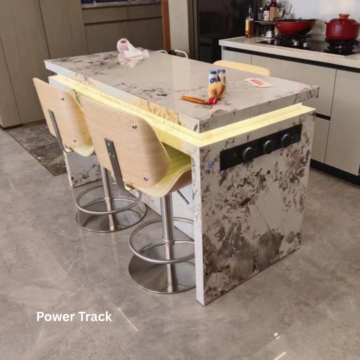 VESTRAVO Modern Sintered Stone Island Bar Table