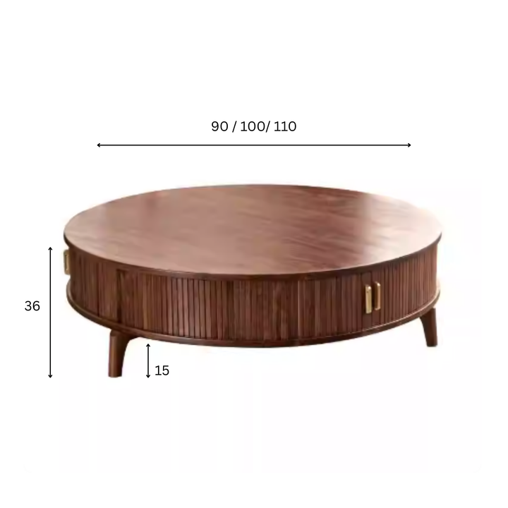 ORIN Modern Solid Wood Round Coffee Table