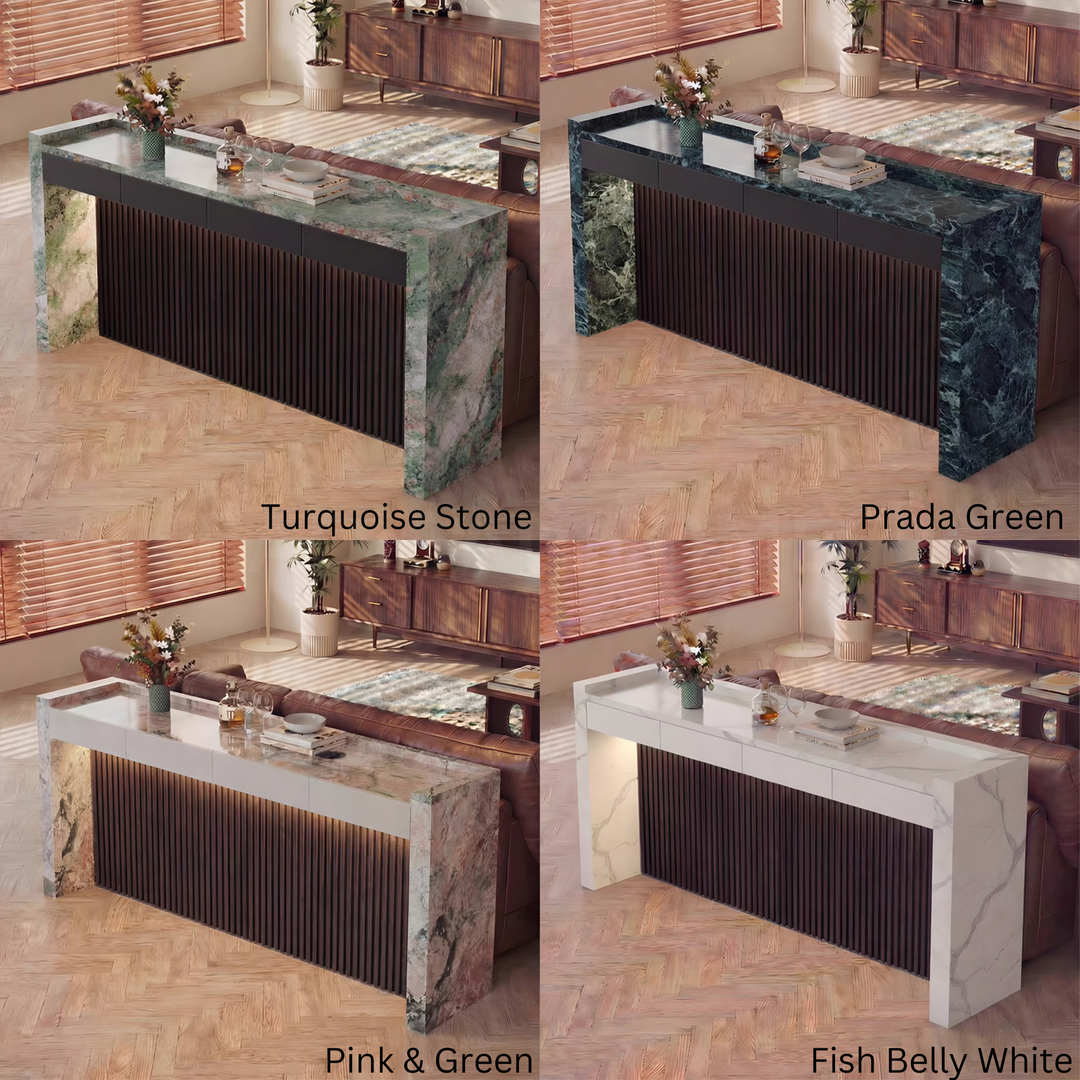 MARVETH Modern Sintered Stone Bar Table - Cassa Haus Singapore