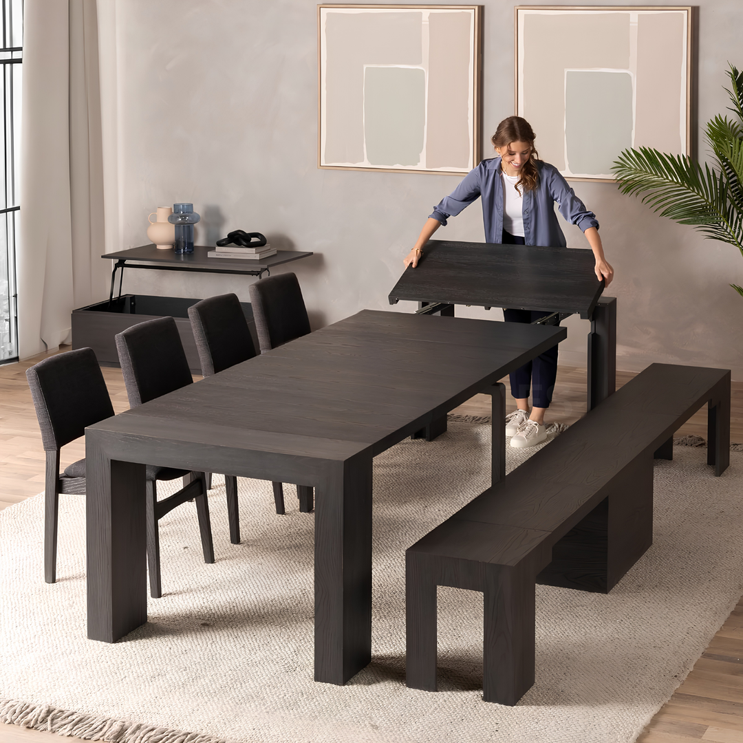 ACCORDION Modern Solid Wood Extendable Dining Table