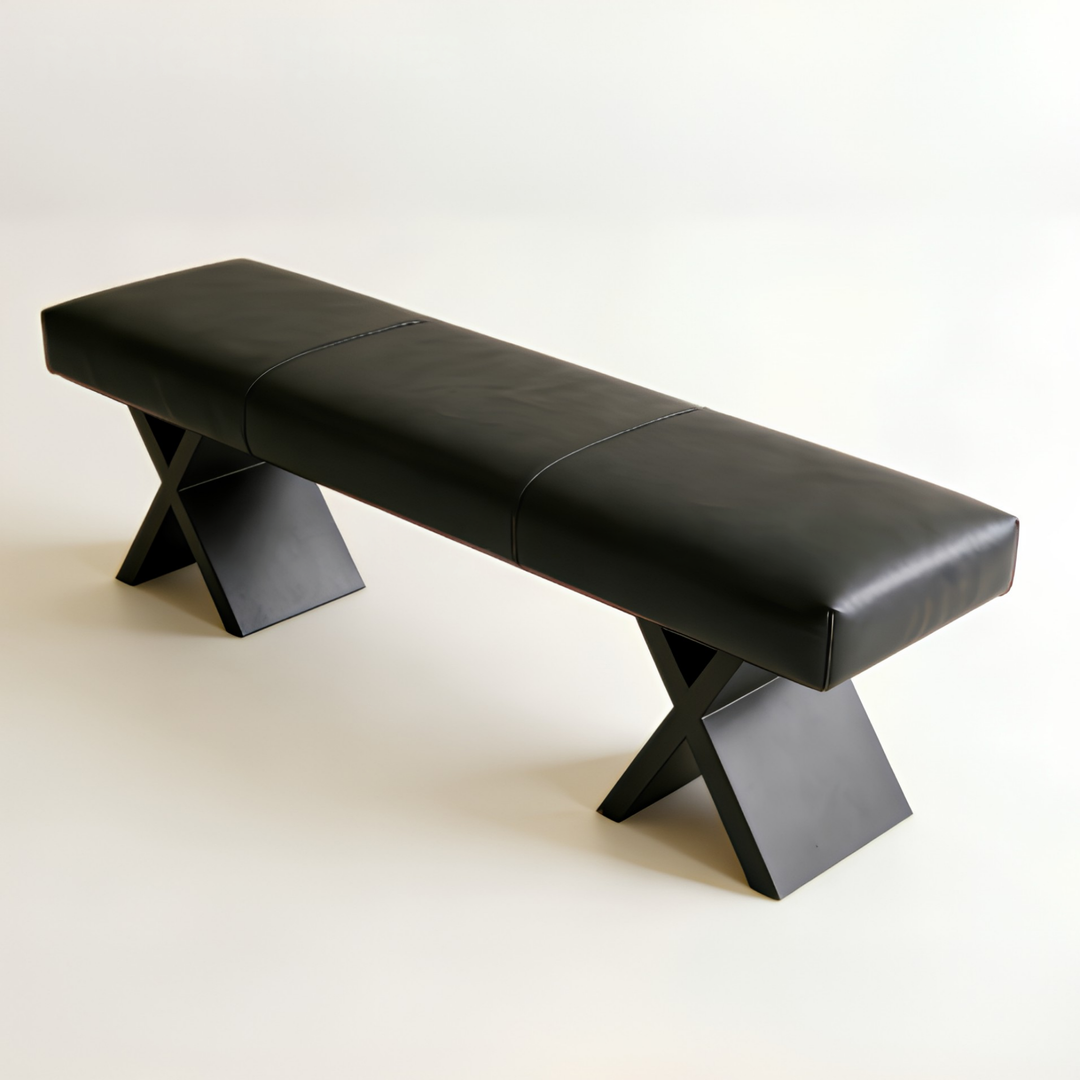 CALVINO Modern Leather Bench - Cassa Haus Singapore
