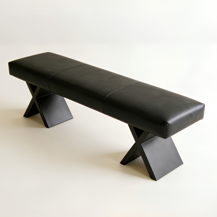 CALVINO Modern Leather Bench - Cassa Haus Singapore