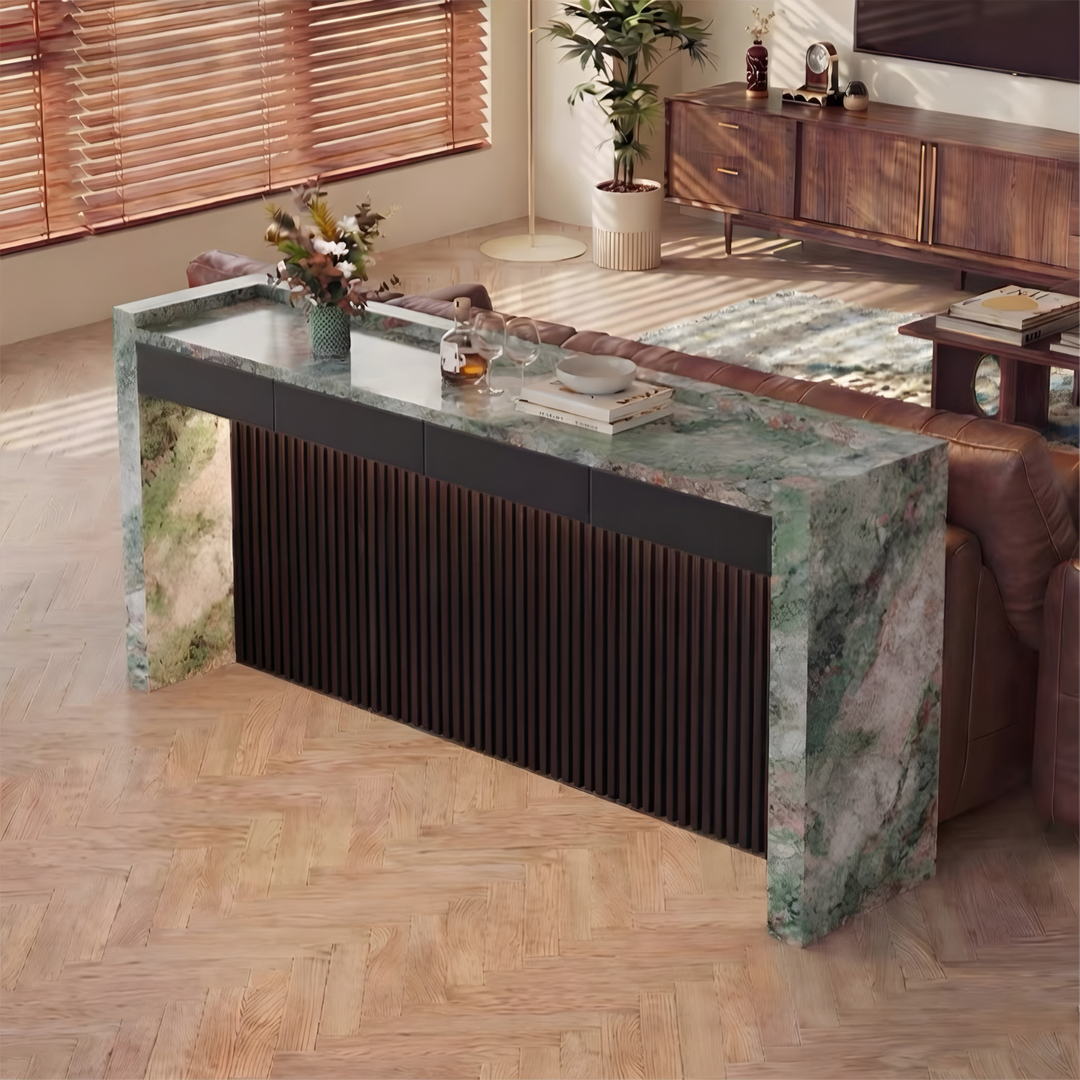 MARVETH Modern Sintered Stone Bar Table - Cassa Haus Singapore