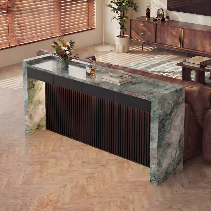 MARVETH Modern Sintered Stone Bar Table - Cassa Haus Singapore
