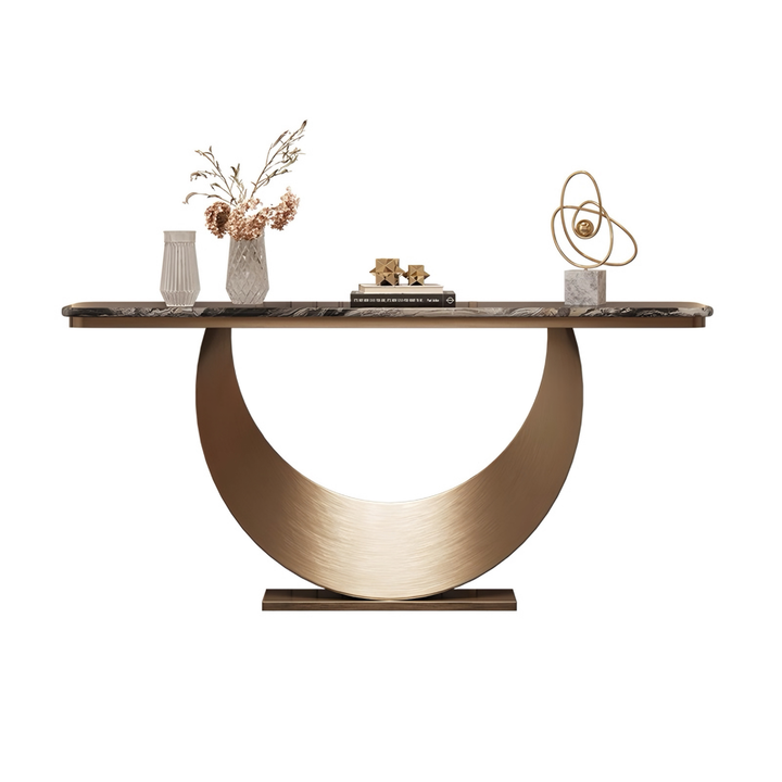 ARCELLE Modern Natural Marble Console Table - Cassa Haus Singapore