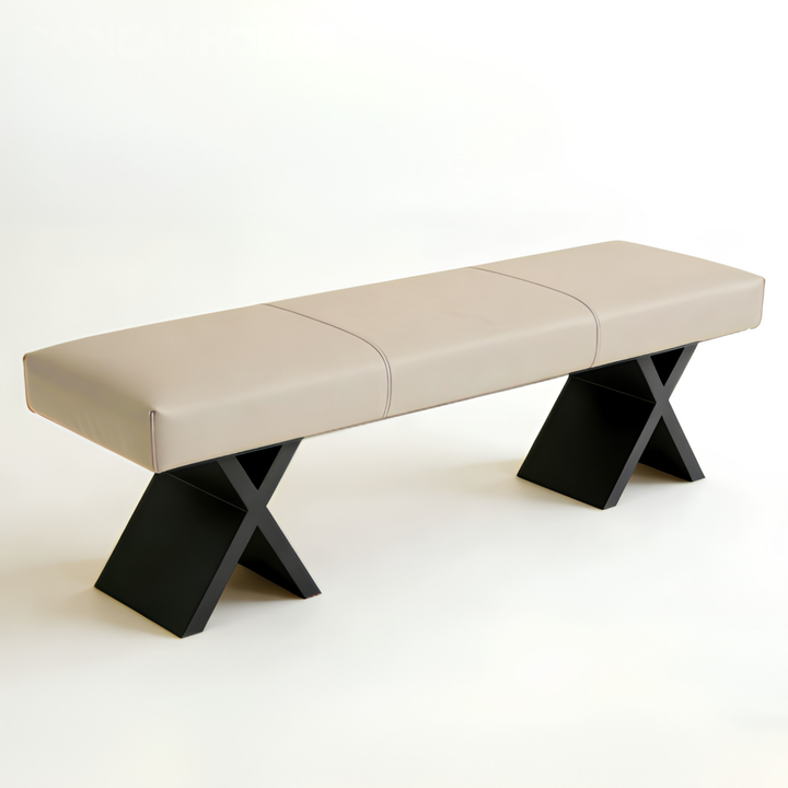 CALVINO Modern Leather Bench - Cassa Haus Singapore