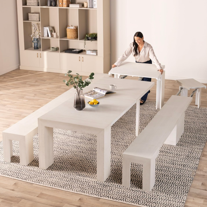 ACCORDION Modern Solid Wood Extendable Dining Table