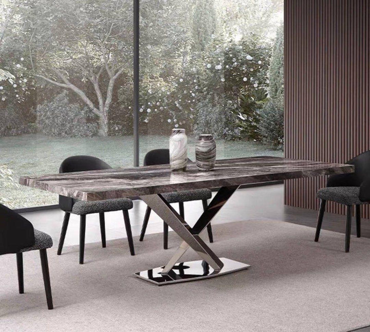 VEINCREST Modern Marble Dining Table