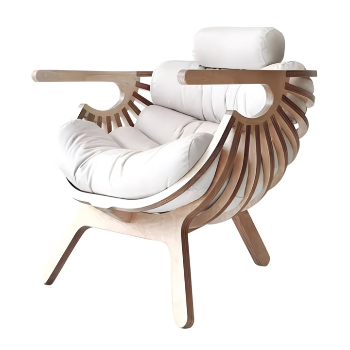 ZANE Modern Solid Wood Lounge Chair - Cassa Haus Singapore