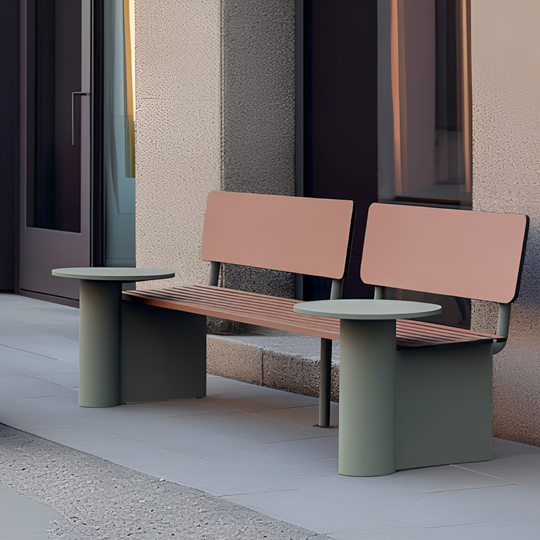 AVRYNQO Modern Outdoor Bench With Side Tables - Cassa Haus Singapore