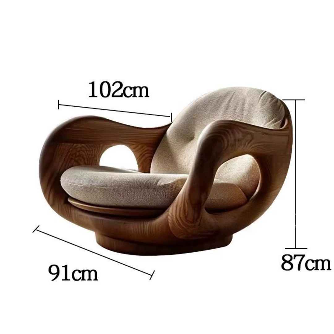 KELSO Solid Wood Lounge Chair - Cassa Haus Singapore