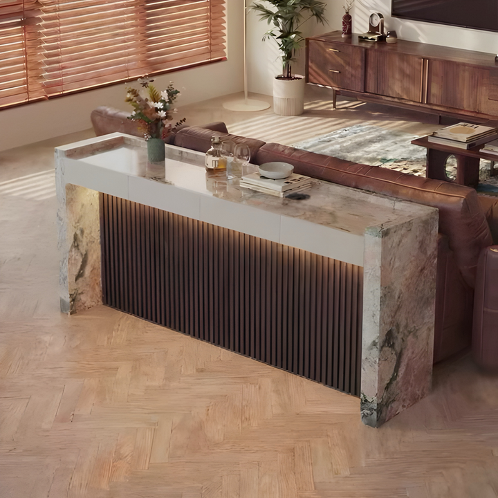 MARVETH Modern Sintered Stone Bar Table - Cassa Haus Singapore