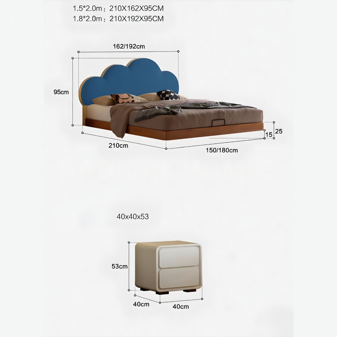 GABI Modern Floating LED Bedframe - Cassa Haus Singapore
