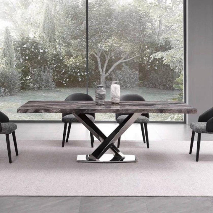 VEINCREST Modern Marble Dining Table
