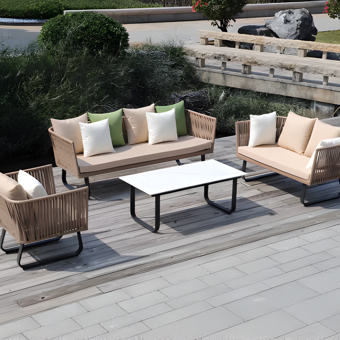 VELQORIS Modern Rattan Outdoor Sofa