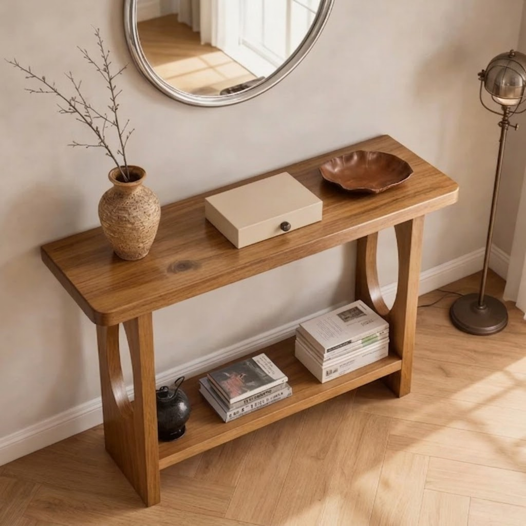 SENKO Modern Solid Wood Console Table - Cassa Haus Singapore
