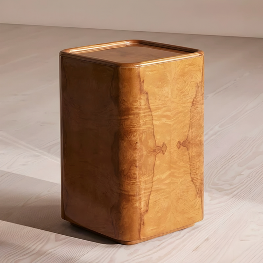 MAVERO Mid Century Burl Wood Side Table - Cassa Haus Singapore