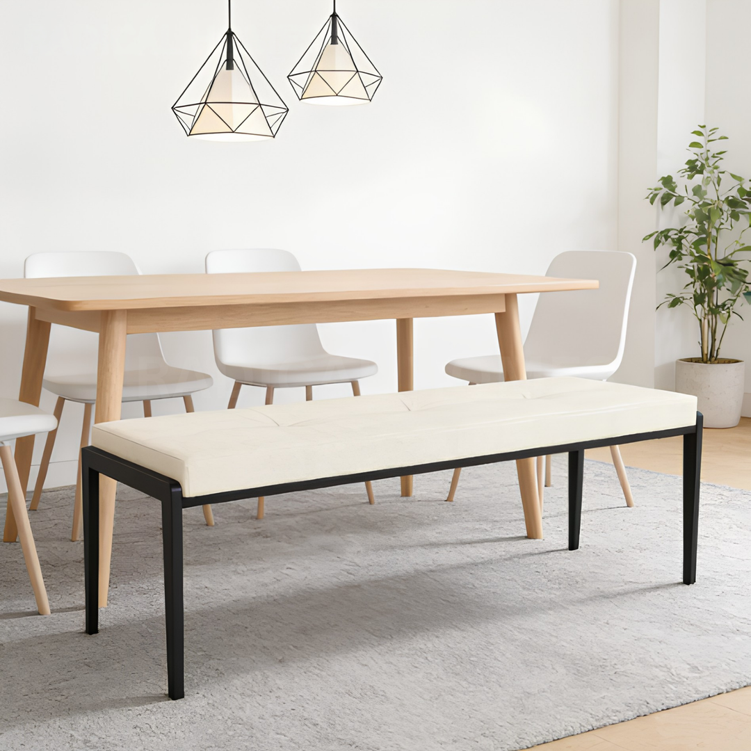 NORDEN Modern Leather Bench - Cassa Haus Singapore