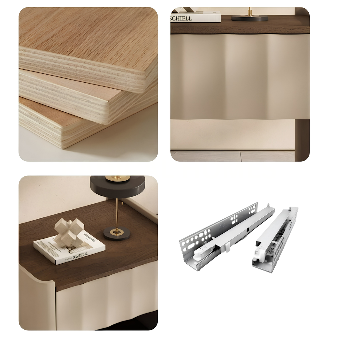 GIVAN Modern Leather Bedside Table - Cassa Haus Singapore