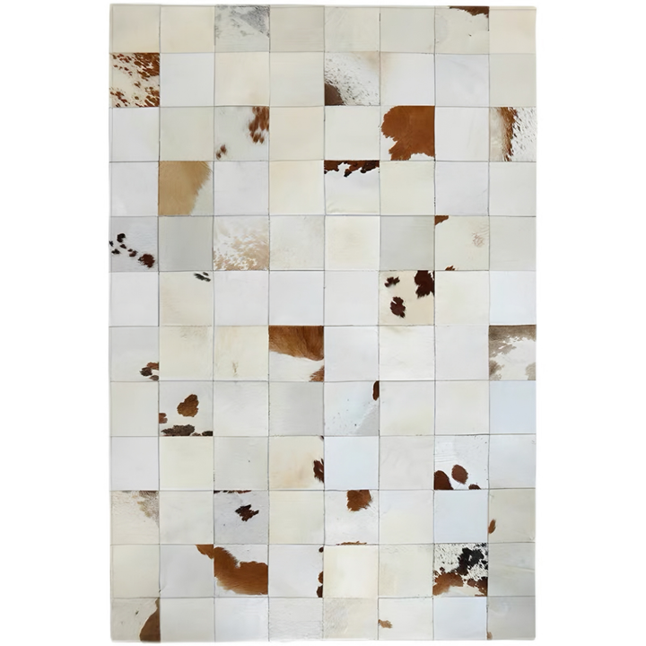 AVELITHRA Modern Cowhide Leather Rug - Cassa Haus Singapore