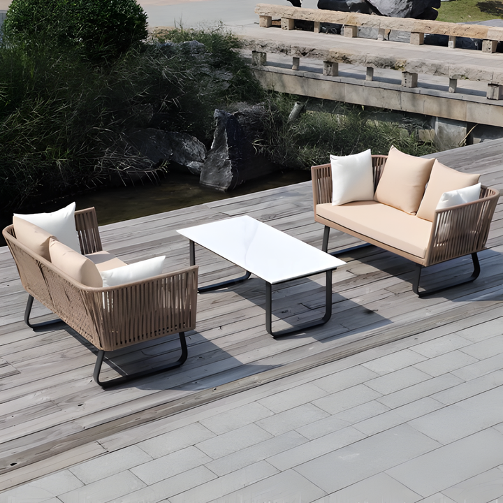 VELQORIS Modern Rattan Outdoor Sofa