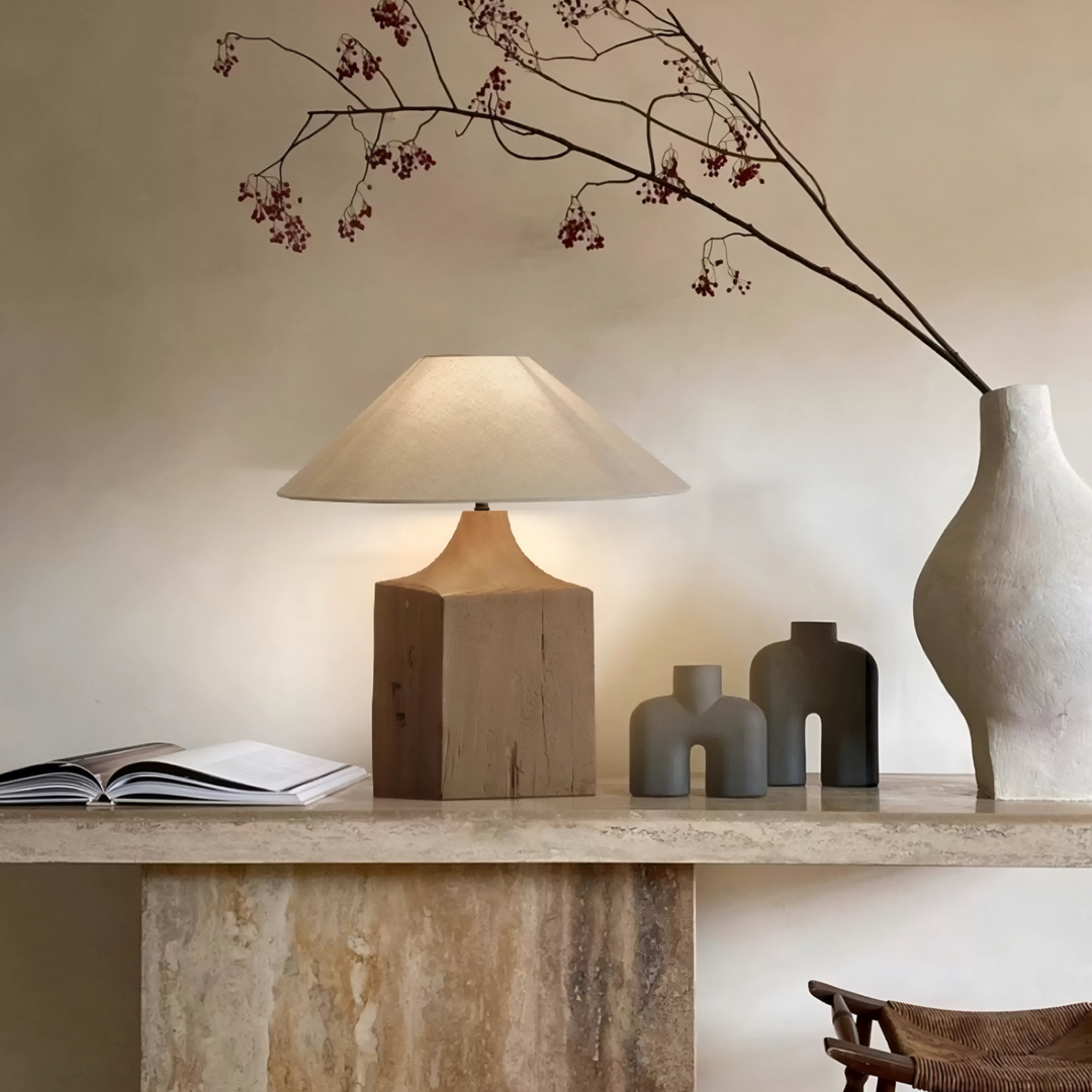 GRENVILLE Modern Solid Wood Floor & Table Lamp - Cassa Haus Singapore