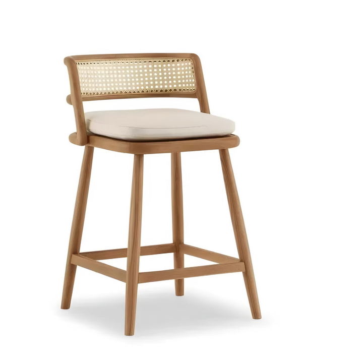 MAVIRO Modern Rattan Bar Chair