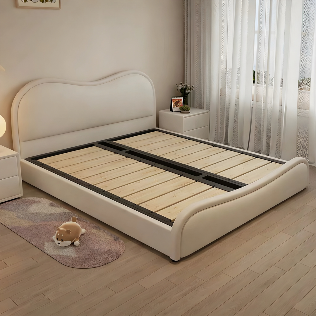 GAVEN Modern Leather Storage Bedframe - Cassa Haus Singapore