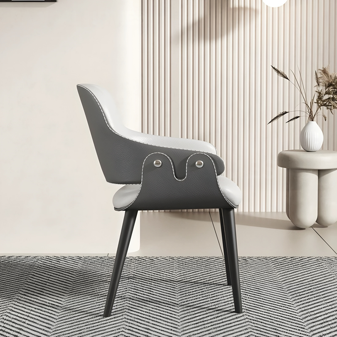 DOMINIC Modern Leather Dining Chair - Cassa Haus Singapore