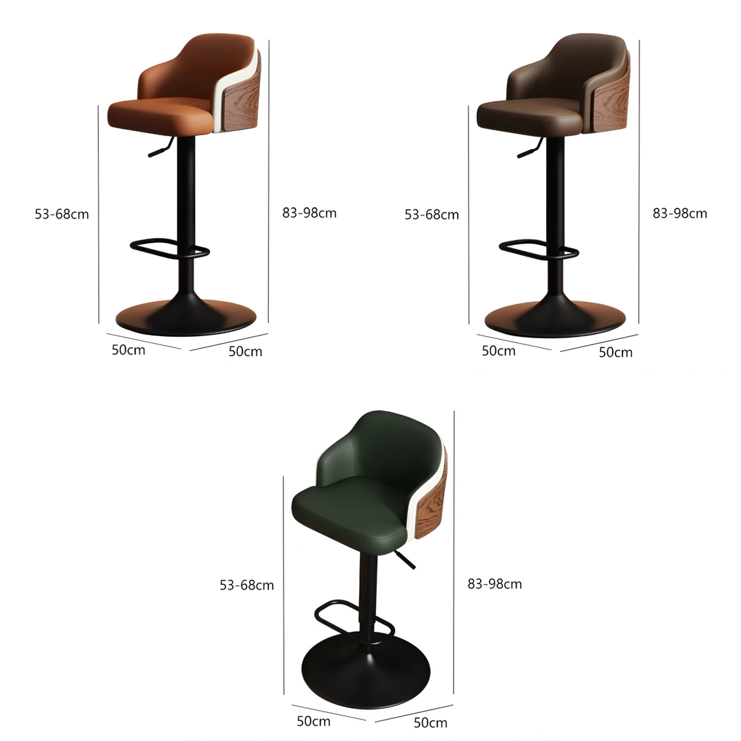 QUELVANO Modern Leather Bar Stool